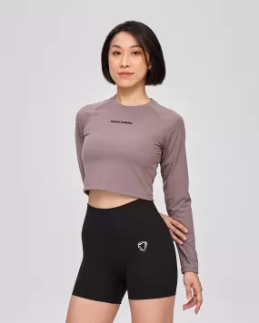 Luxe Raglan Long Sleeve Crop Tee