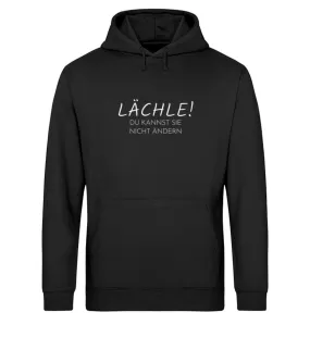 Lächle! Bio Hoodie Unisex