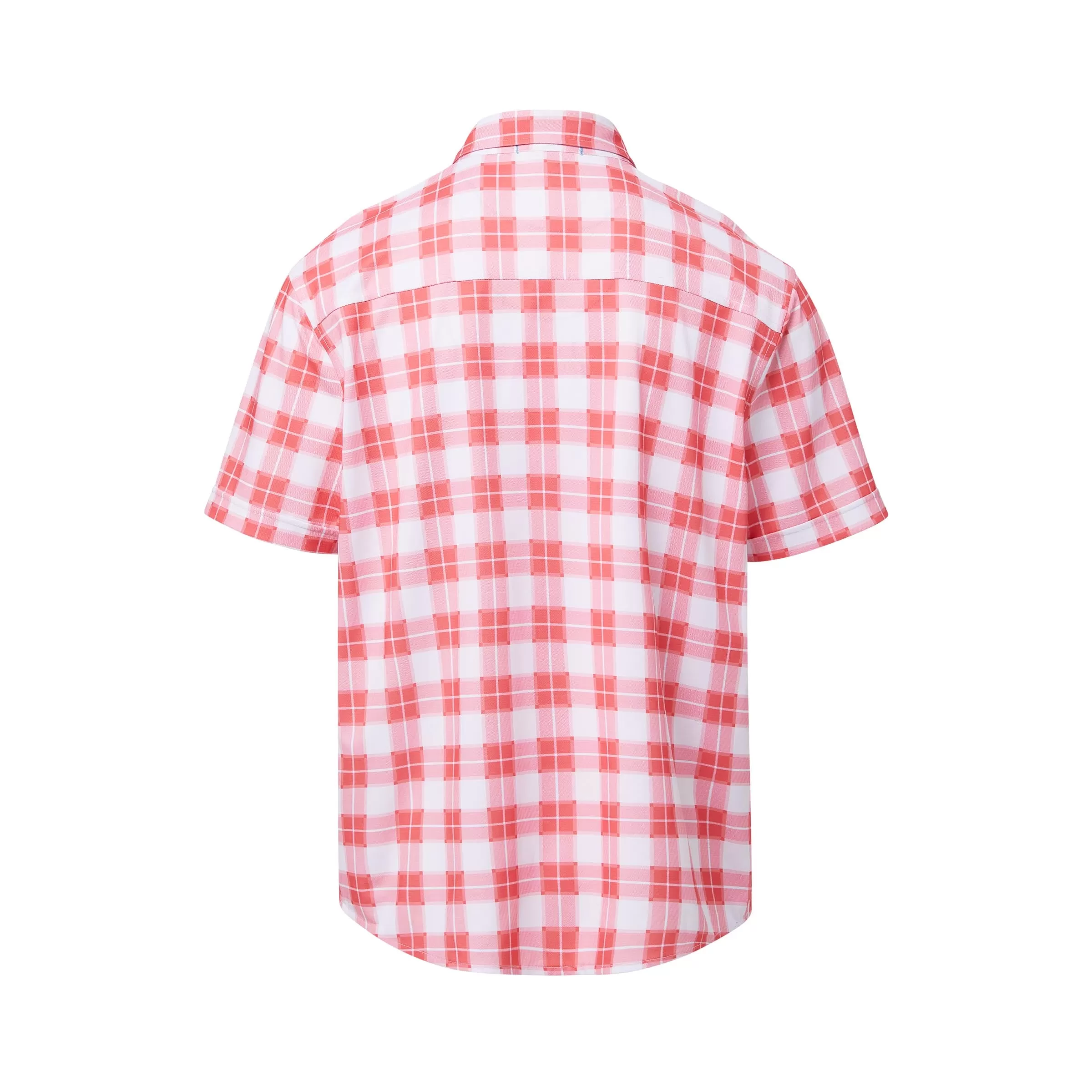 MagnaReady x Arctic Cooling Magnetic Front Polo Short Sleeves in Red Gingham