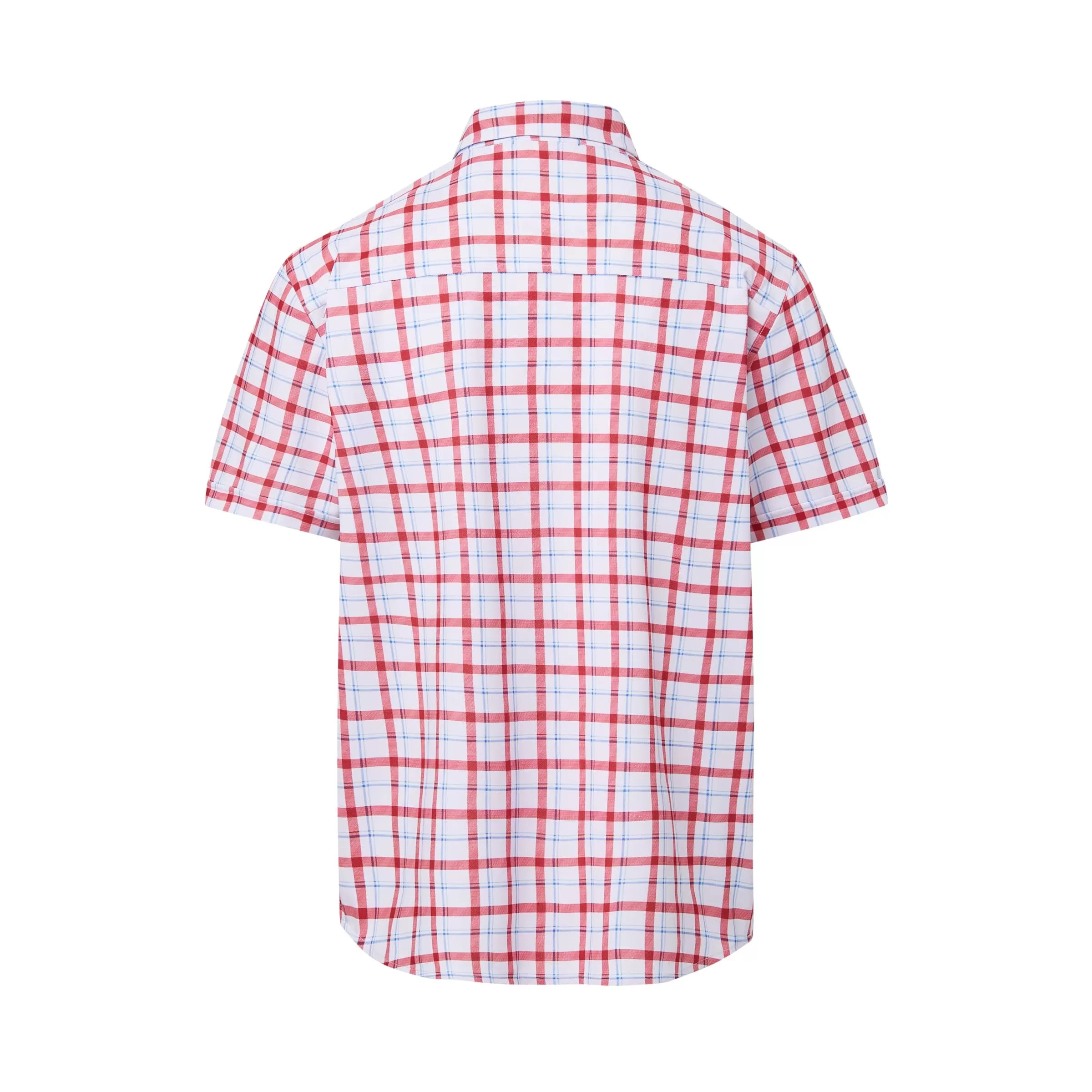 MagnaReady x Arctic Cooling Magnetic Front Polo Short Sleeves in Red Plaid