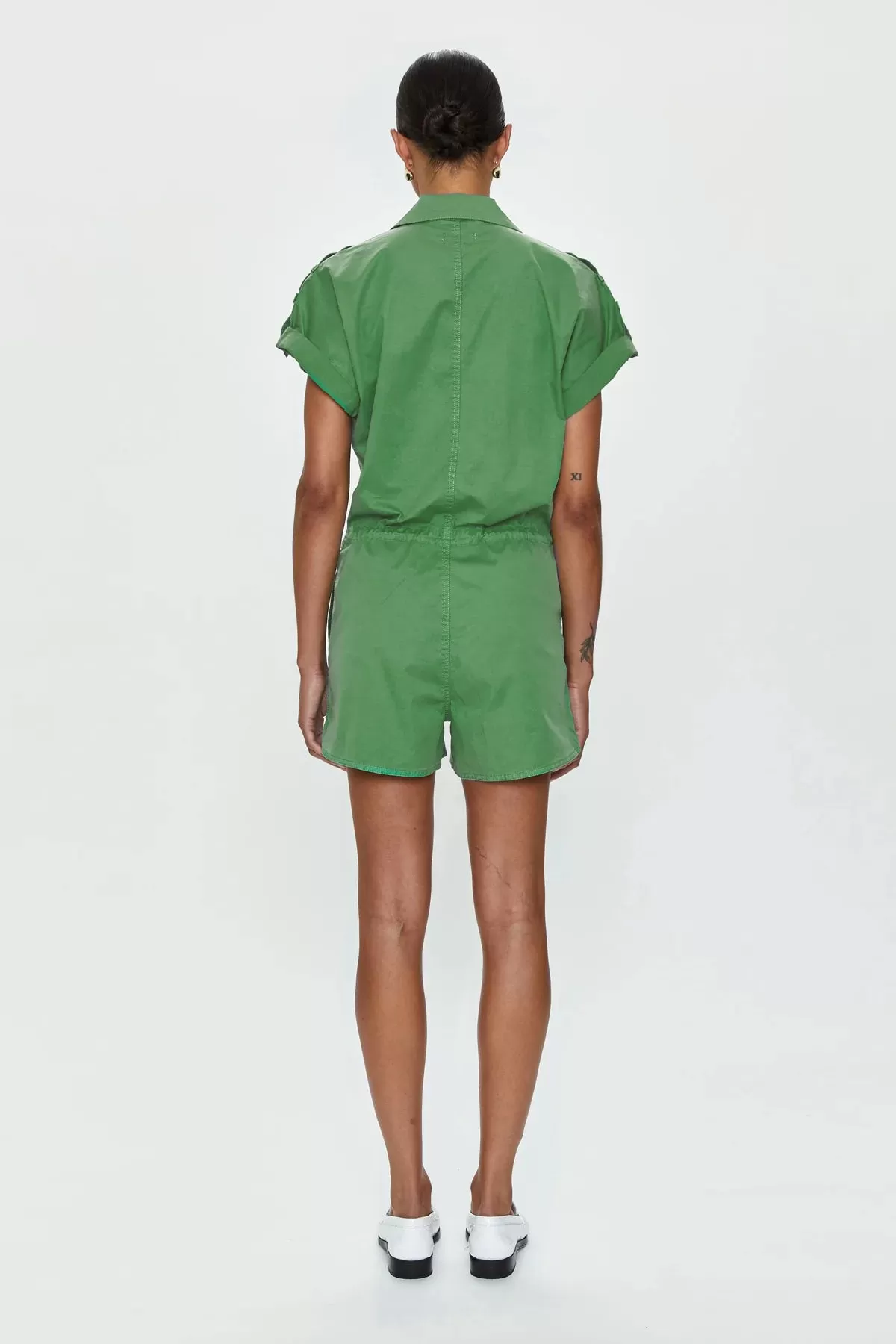 MEG ZIP FRONT JUMPSUIT (AVOCADO) - PISTOLA