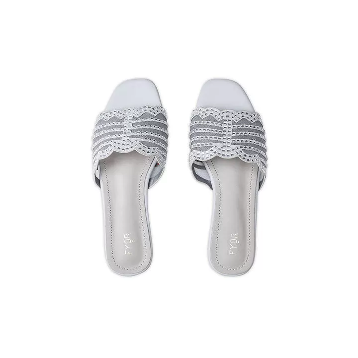 Mesh Diamante Slide Sandal MY 258