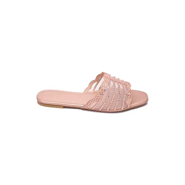 Mesh Diamante Slide Sandal MY 258