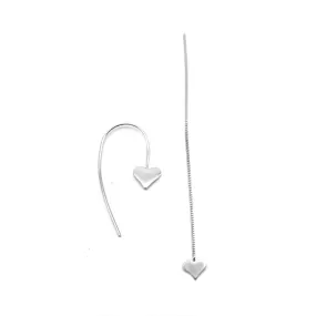 Mismatching Polished Heart Earrings