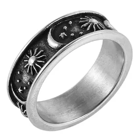 Moon Star Sun Ring / Celestial Jewelry