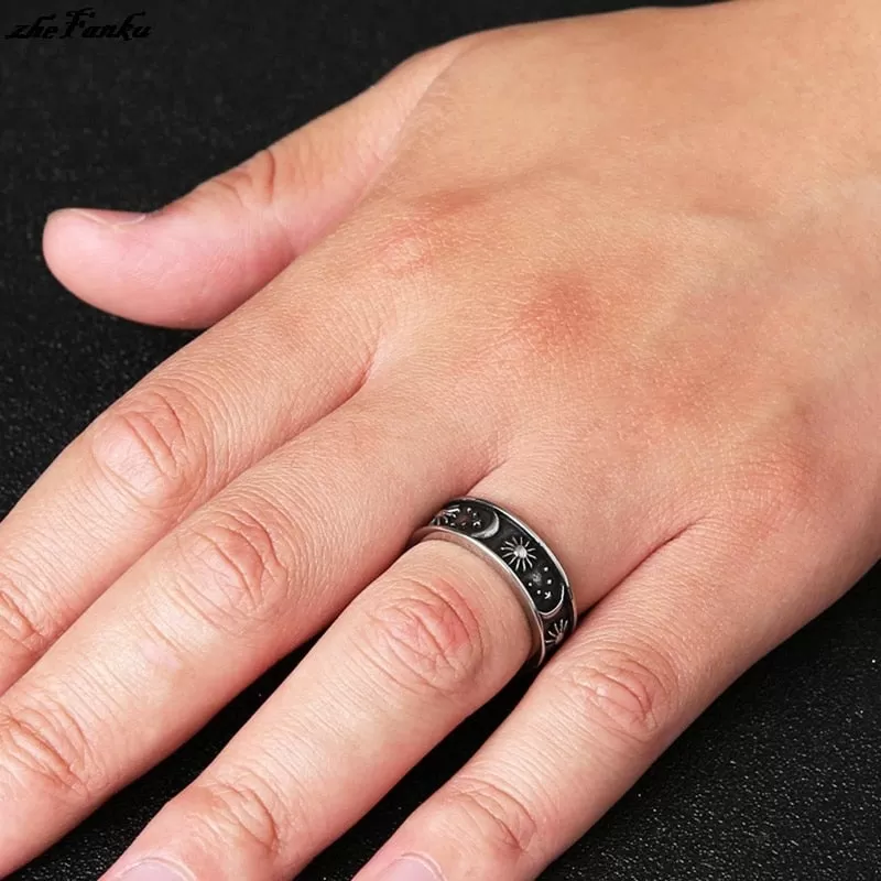 Moon Star Sun Ring / Celestial Jewelry