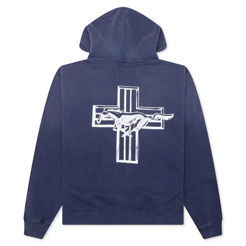 Mustang Cross Sweatshirt - Washed Navy