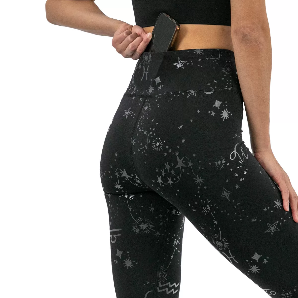 Nanette Lepore Women's Zodiac Clear Foil Crop Leggings