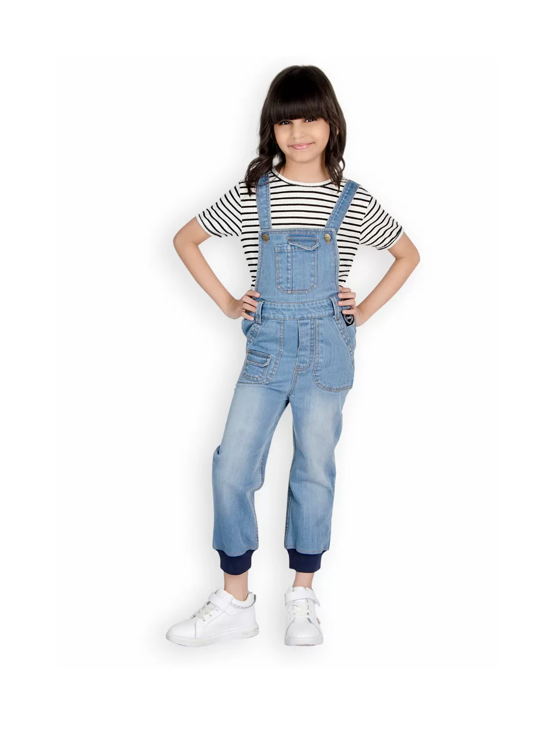 Naughty Dungaree® Girls Joggers Denim Dungaree