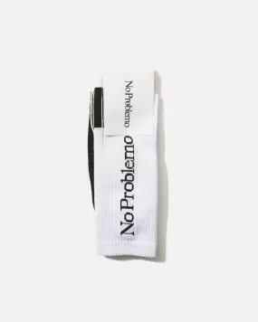 No Problemo Socks - White