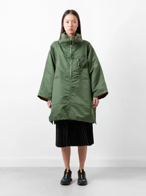 Nylon Twill Poncho Khaki