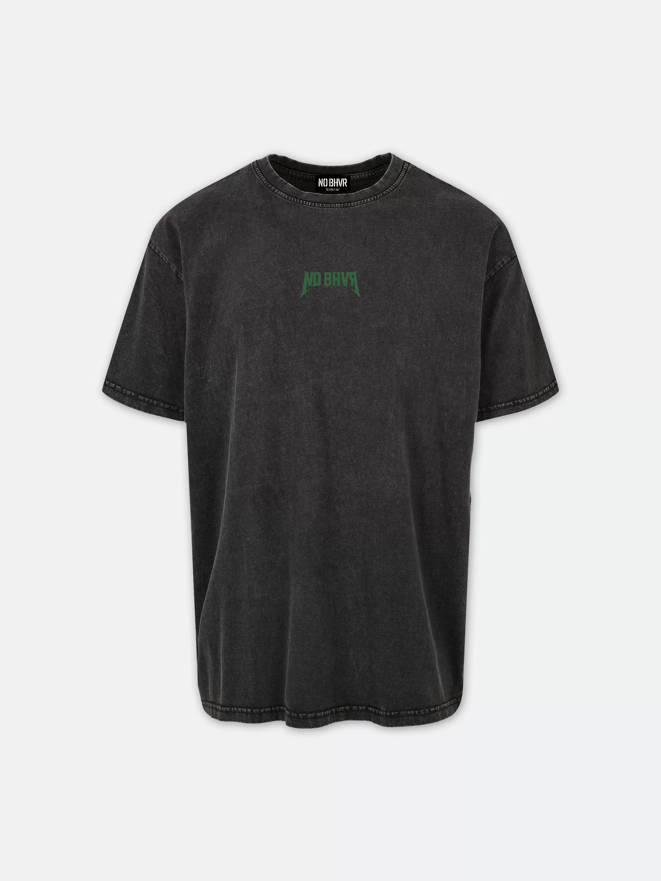 On Tour Acid Wash Green Print Tee (Black)