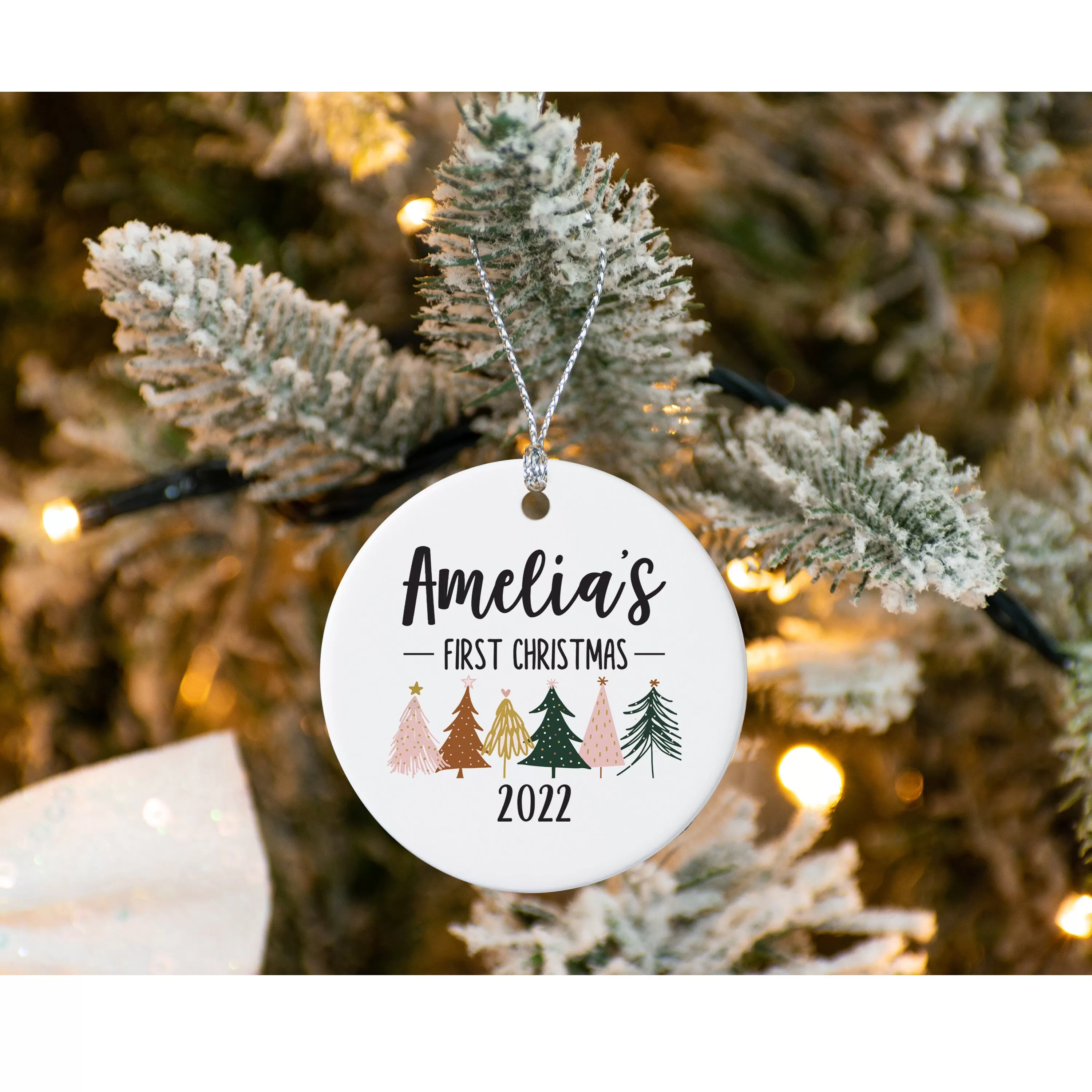 Personalized First Christmas Baby Ornament