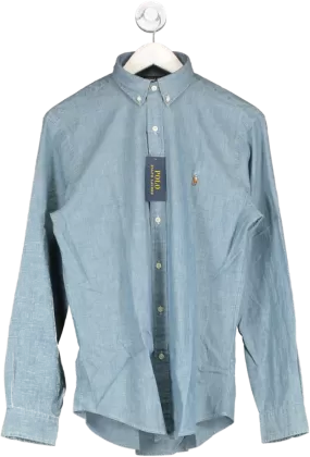 Polo Ralph Lauren Blue Slim Fit Chambray Shirt UK M