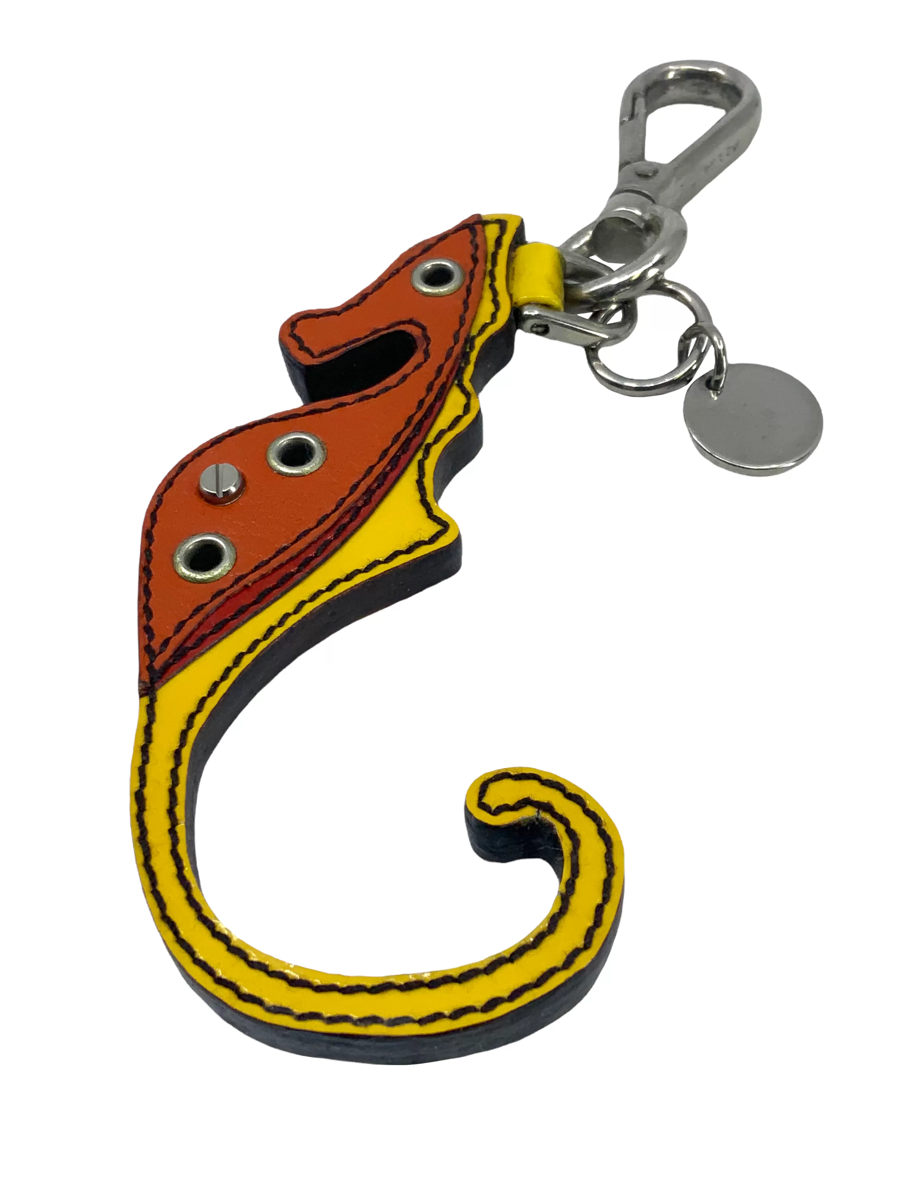 PRADA Leather Seahorse Bag Charm Key Chain