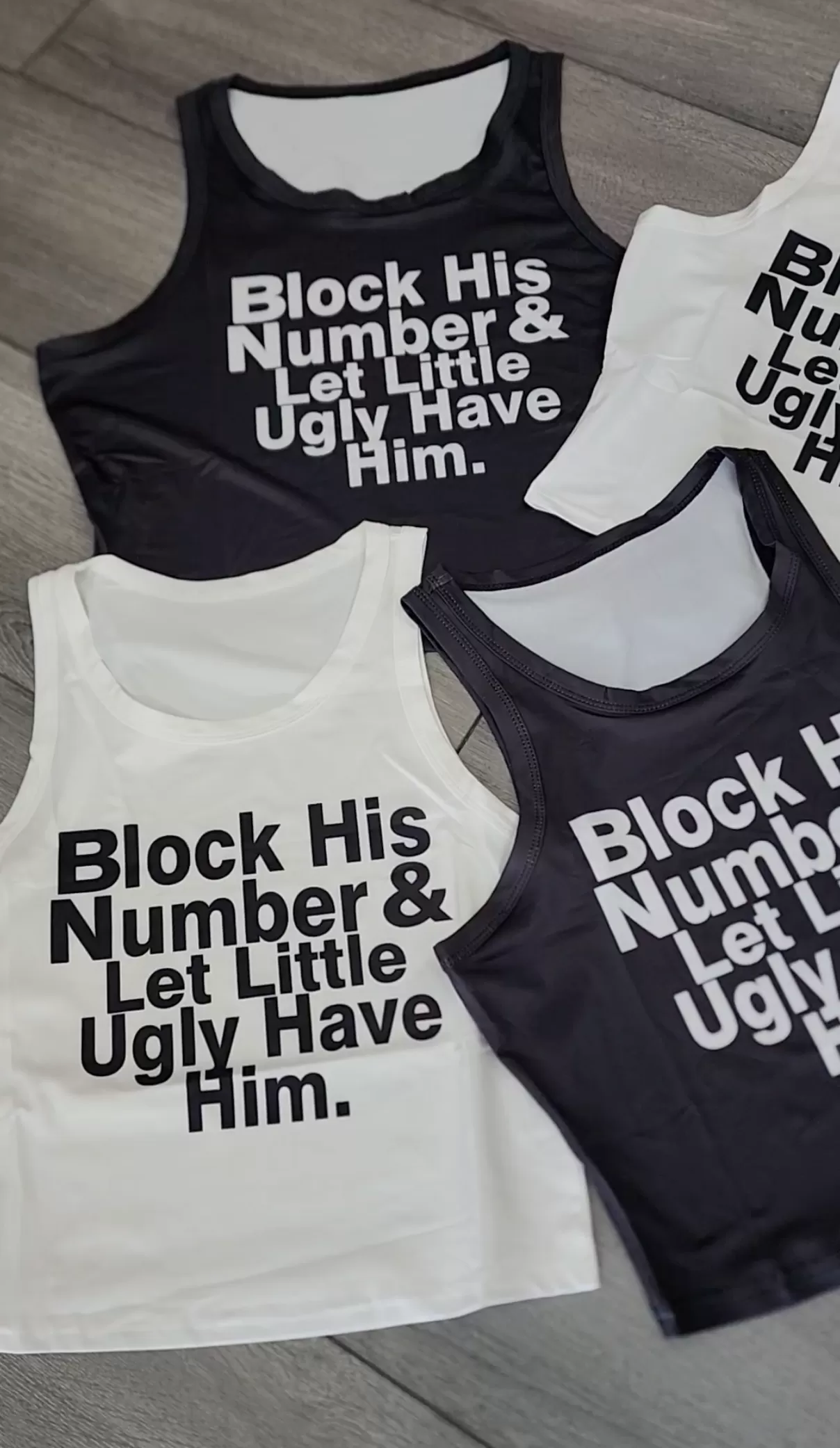 "Block Em" Crop Tops (White/Black)