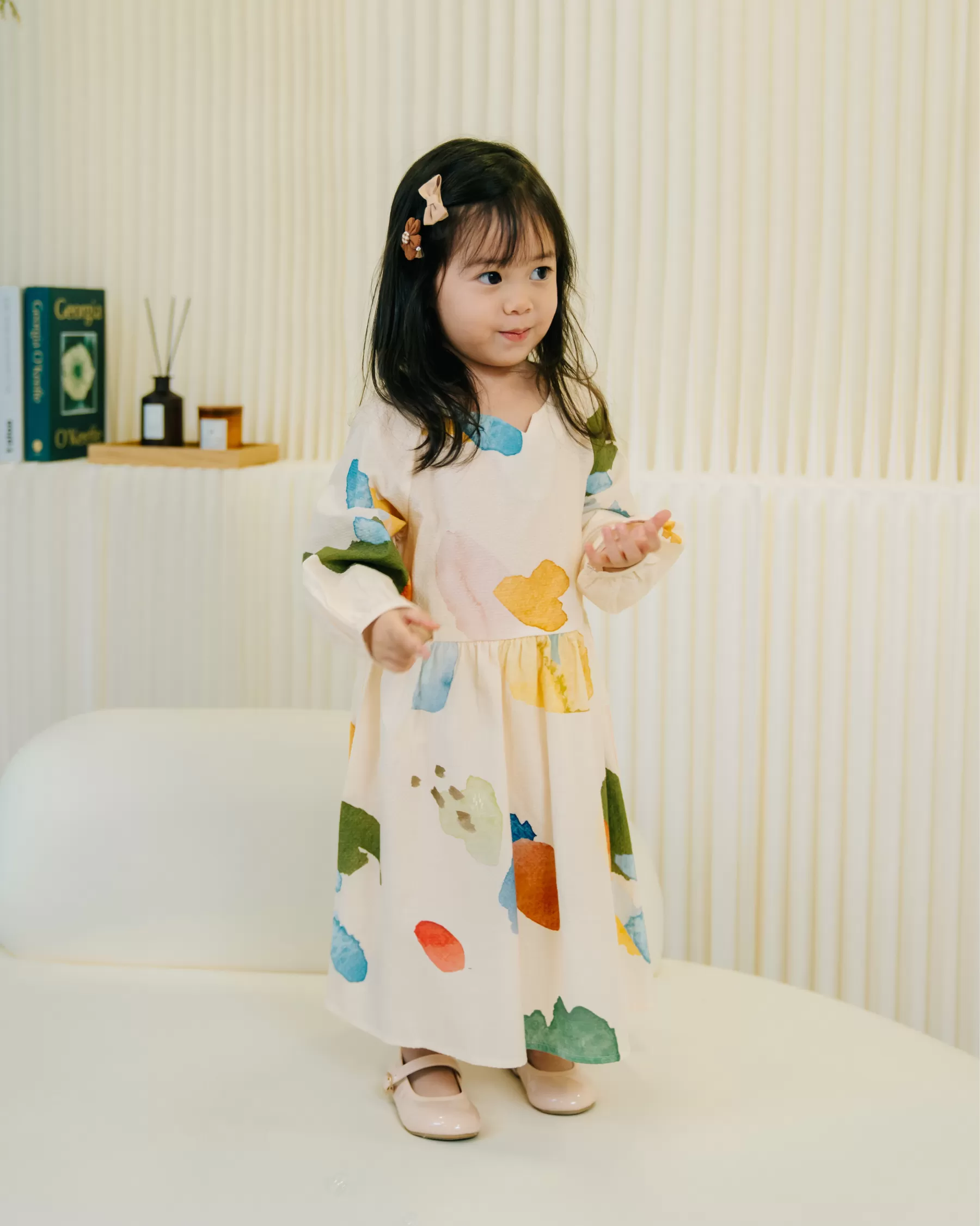 Raglan Dress - Ivory Palette