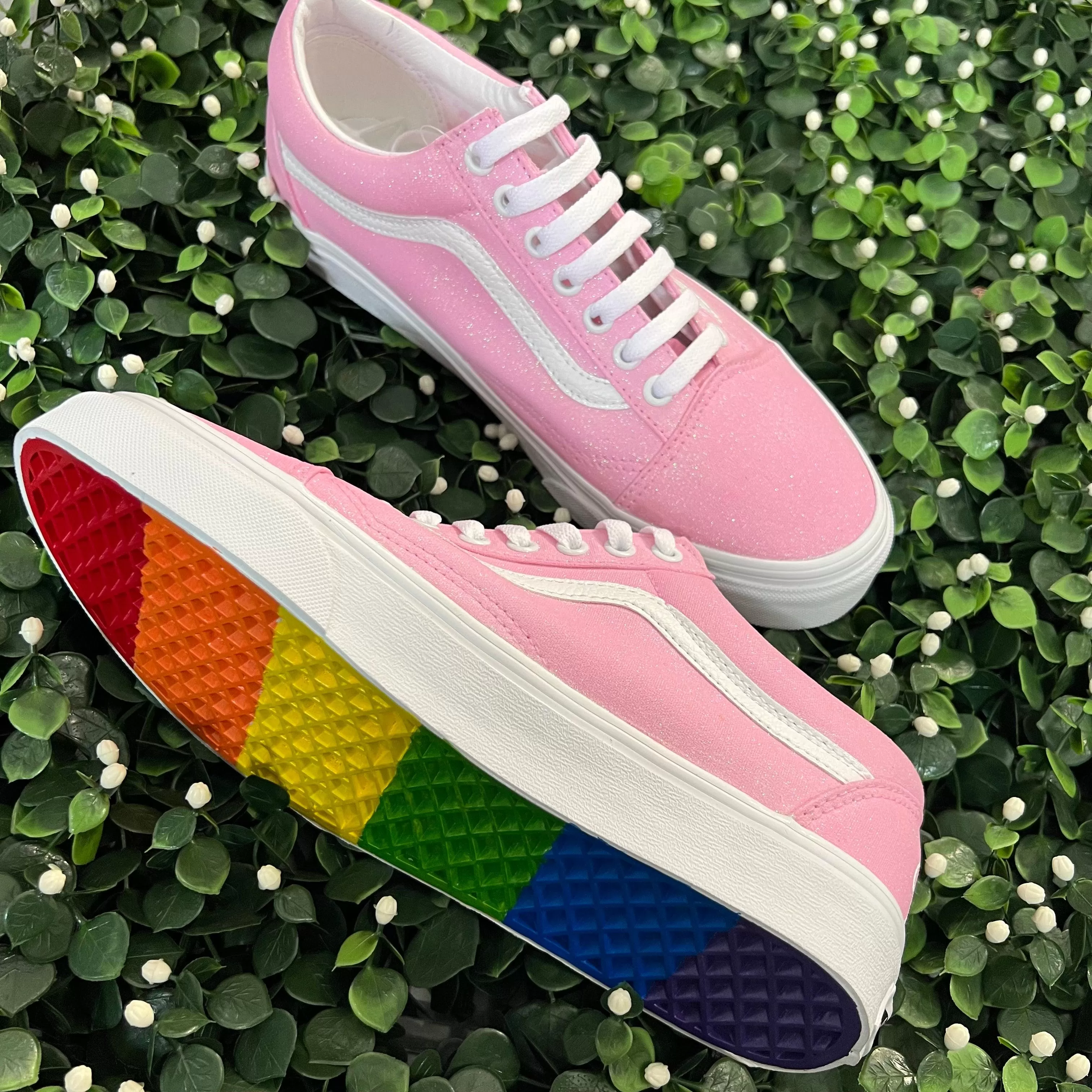 Rainbow Bottom Vans