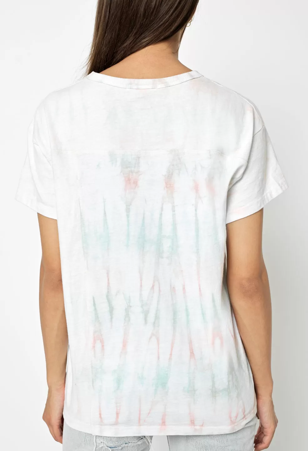 Reconstructed Oversized Tie Dye Tee / Sand Dollar