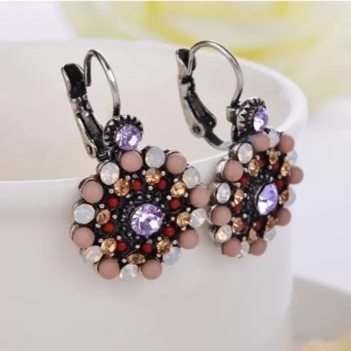 Resin Beads Ethnic Vintage Earring For Women Girls