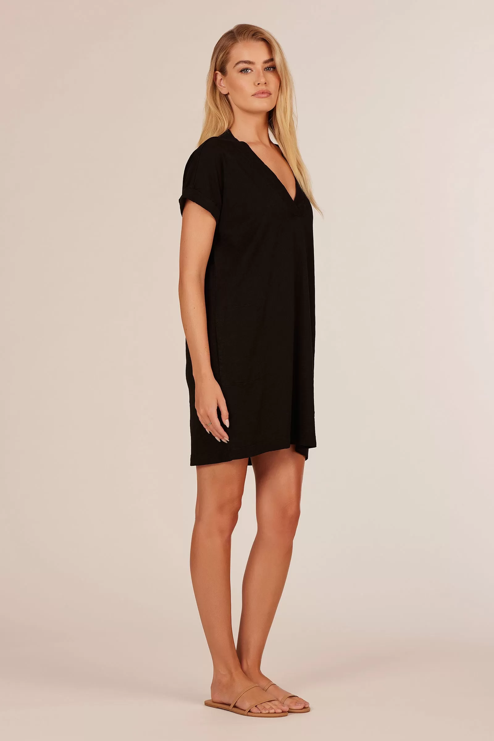 Rolled Cuff T-Shirt Dress