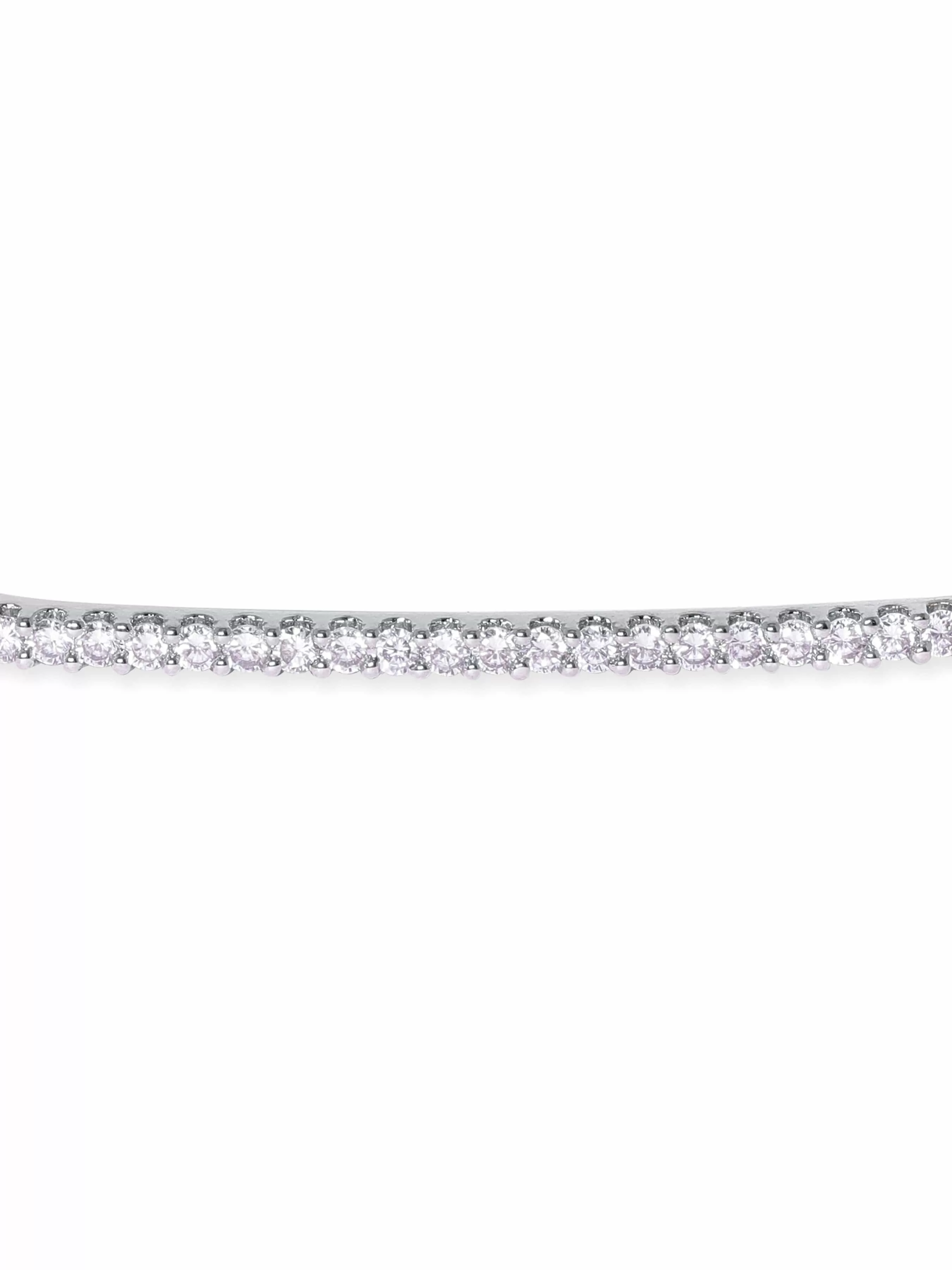 Rubans Rhodium plated Zirconia studded dainty Classy Bracelet