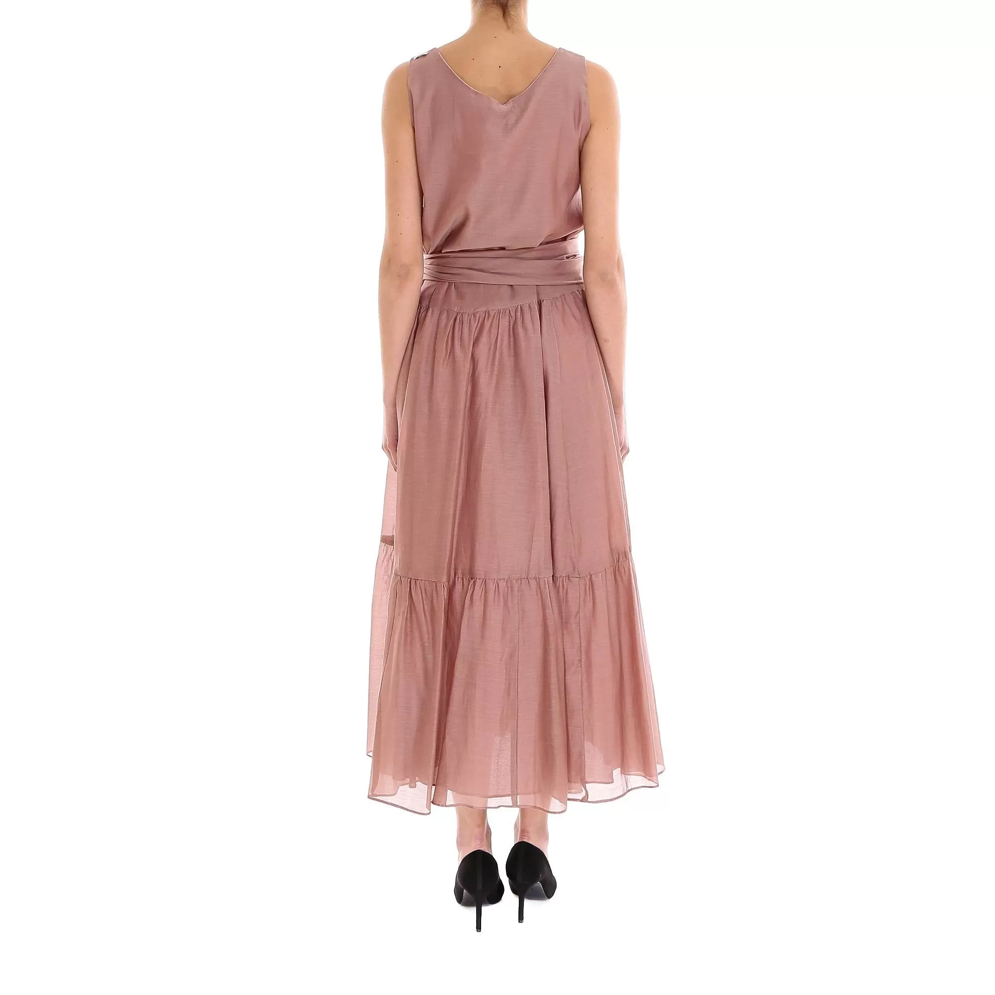 'S Max Mara Manche Belted Ruffle Dress