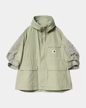 sacai x Carhartt WIP Women's Duck x Nylon Twill Coat | Light Green / Light Khaki