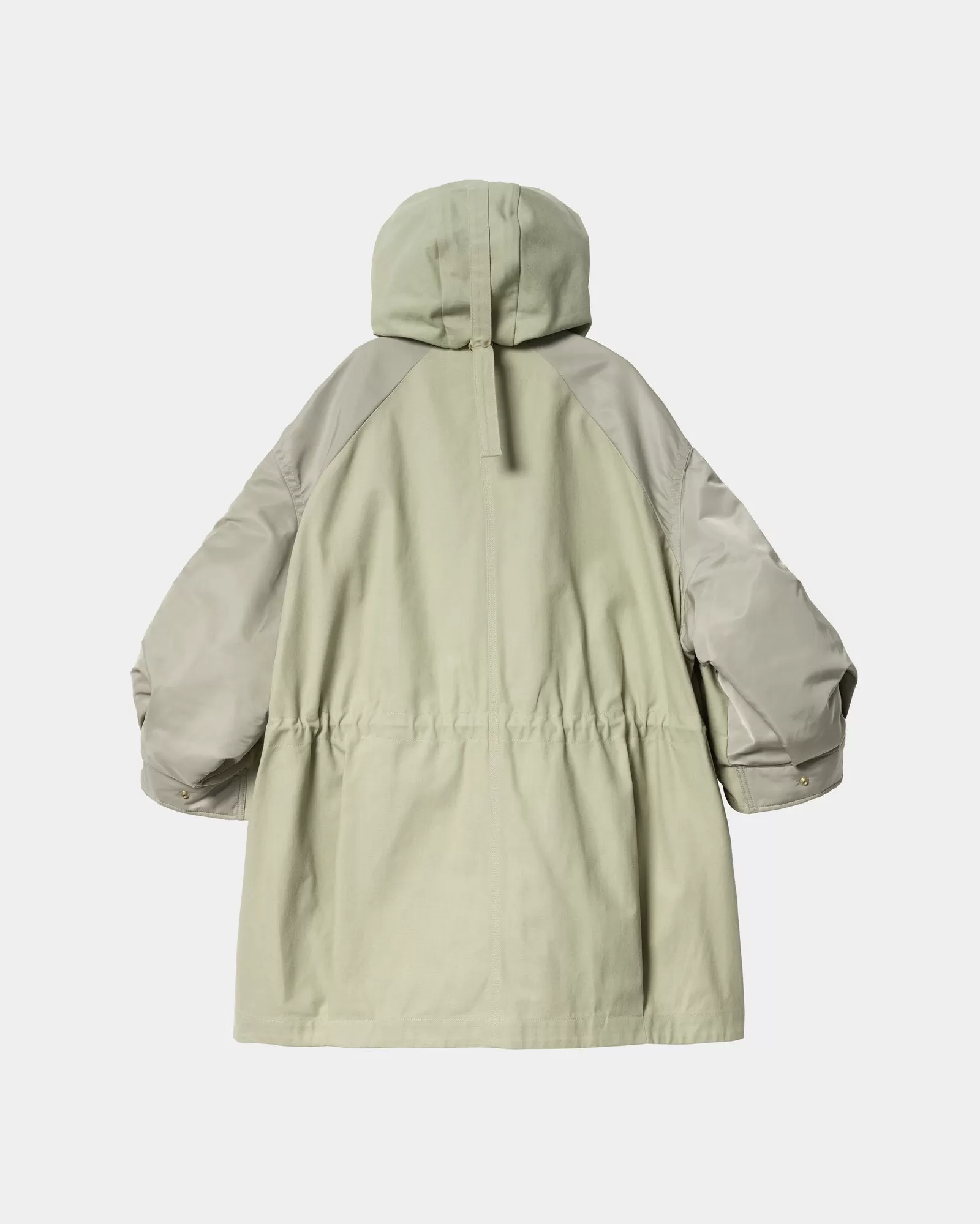 sacai x Carhartt WIP Women's Duck x Nylon Twill Coat | Light Green / Light Khaki