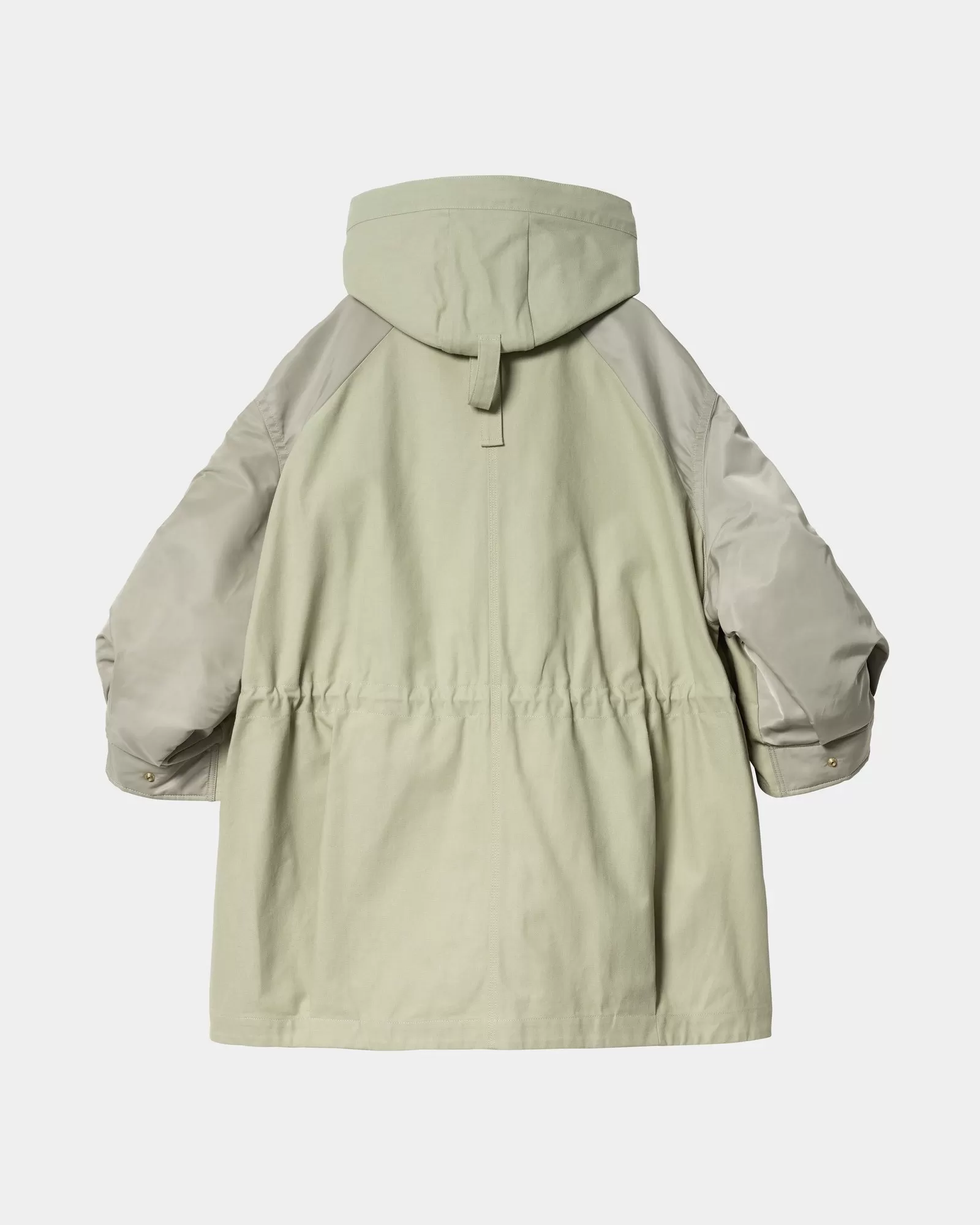 sacai x Carhartt WIP Women's Duck x Nylon Twill Coat | Light Green / Light Khaki