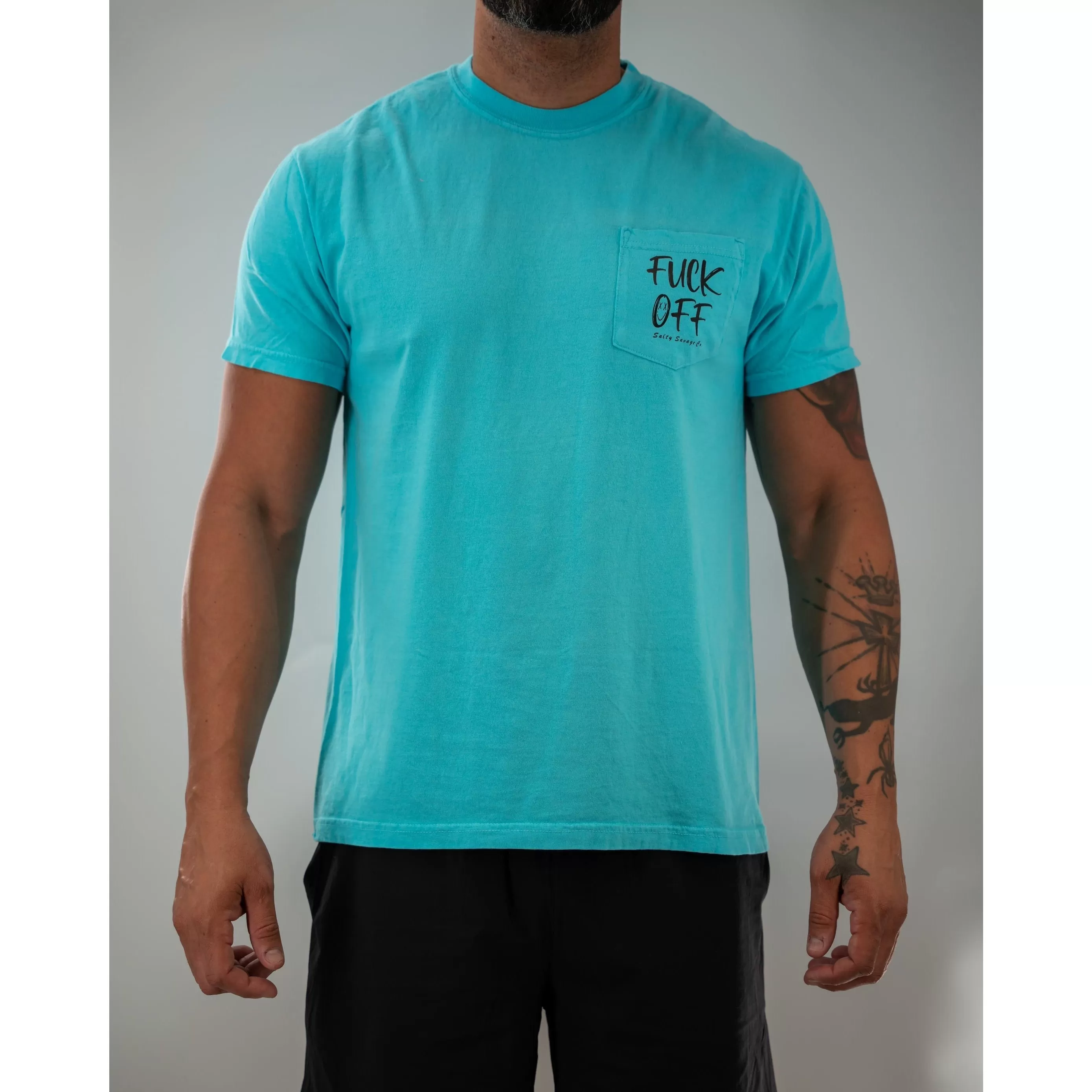 Salty Savage "Fuck Off" Pocket Tee | Basic