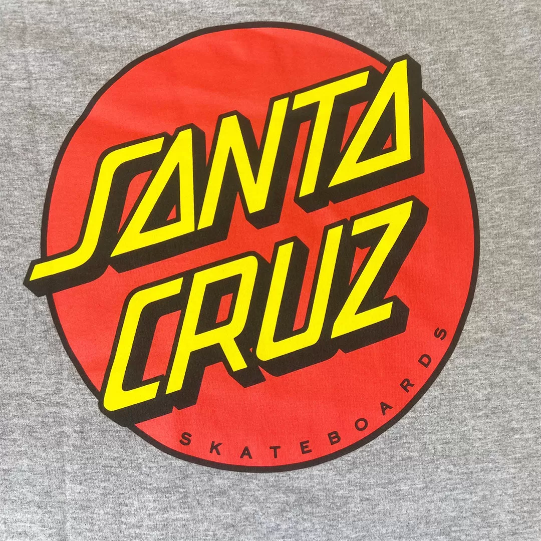 Santa Cruz Skateboards Classic Dot T-Shirt - Heather Grey