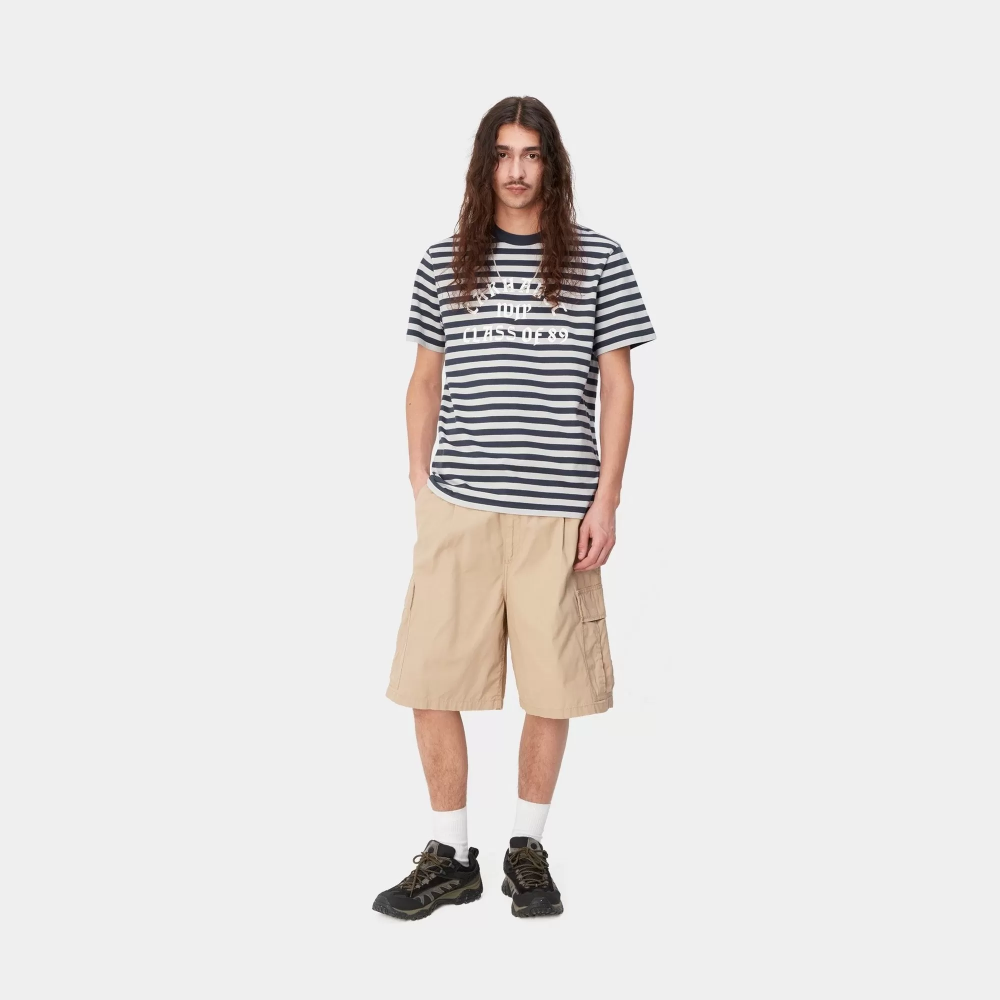 Scotty Stripe Athletic T- Shirt | Blue / Sonic Silver