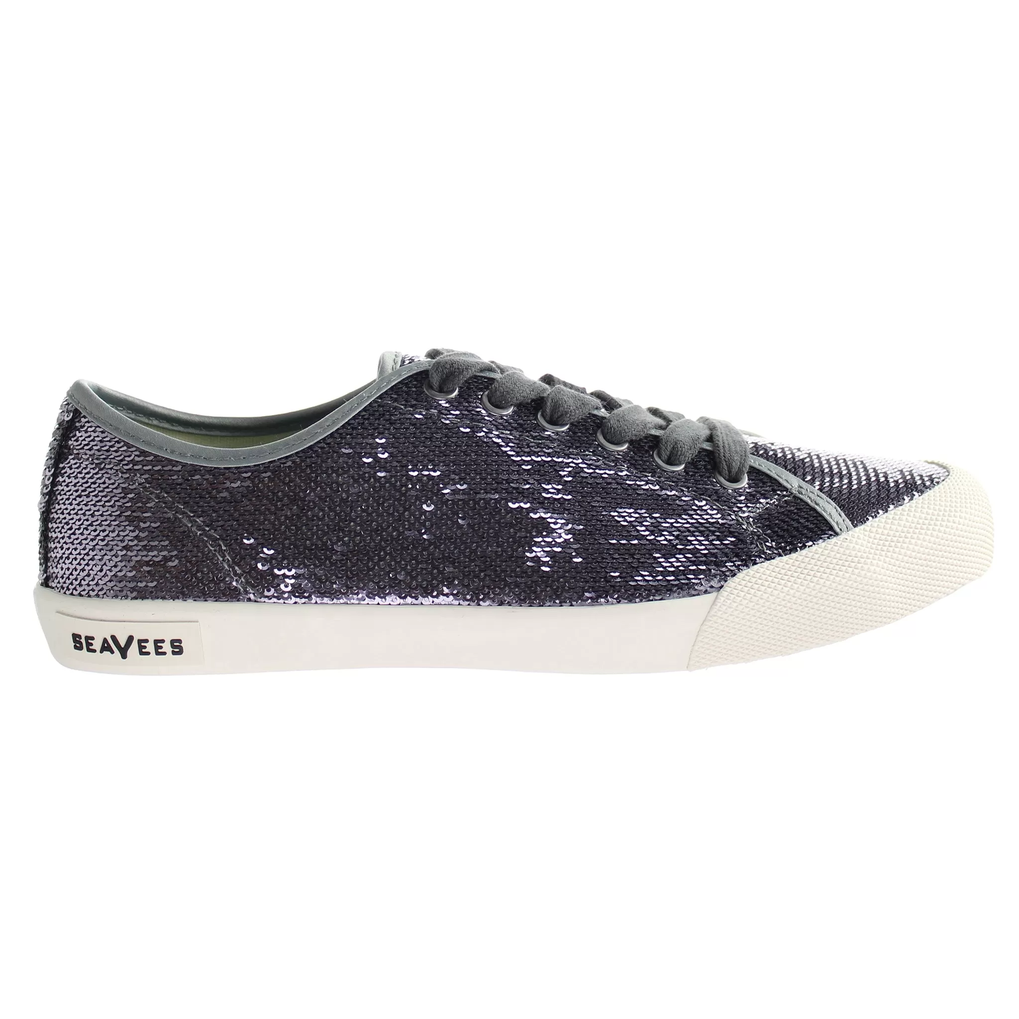 Seavees Monterey Sneaker Standard Pewter Woven Sequins Purple Womens Shoes