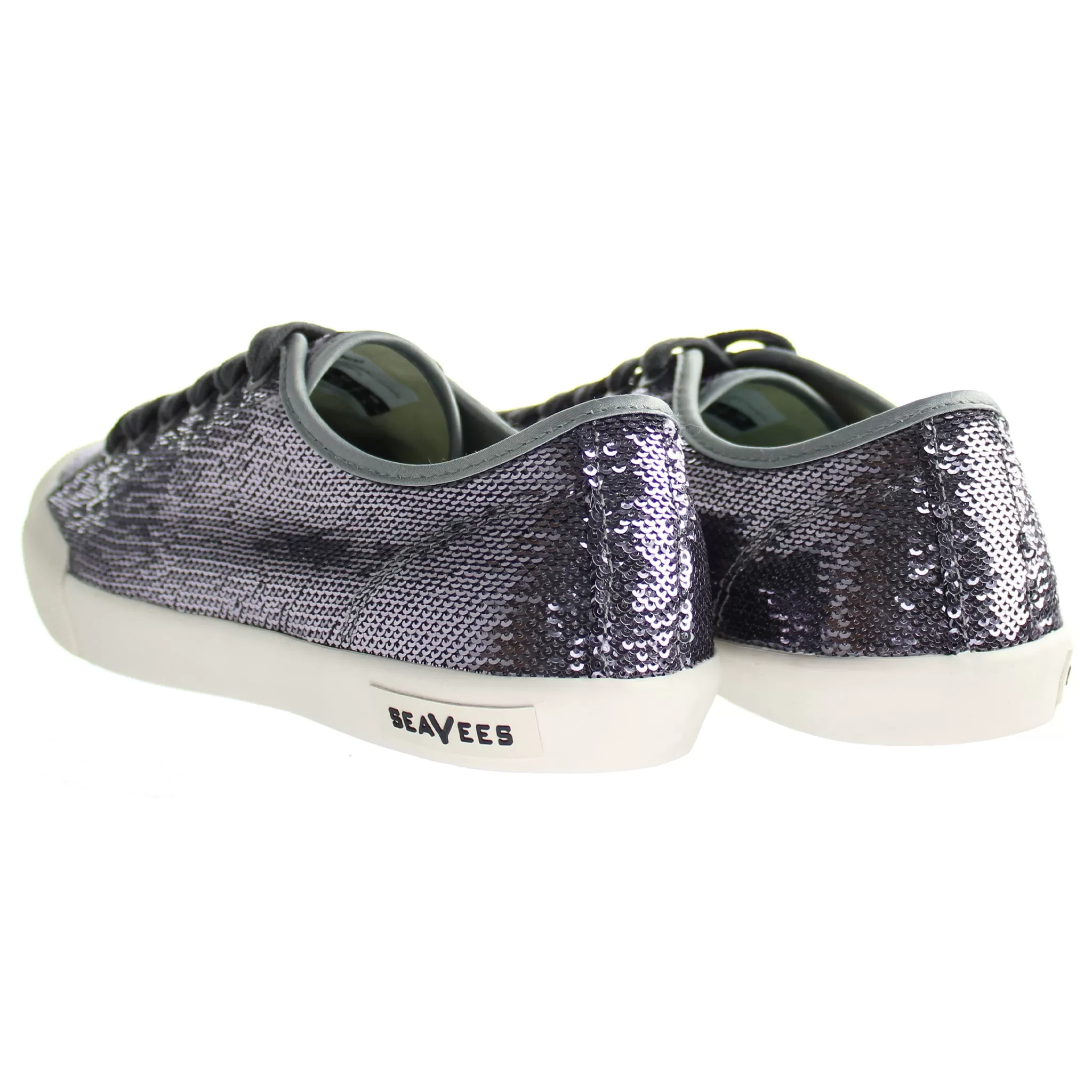 Seavees Monterey Sneaker Standard Pewter Woven Sequins Purple Womens Shoes