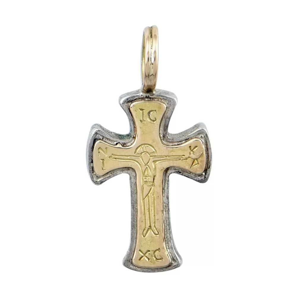 Silver & Gold Crucifix Cross