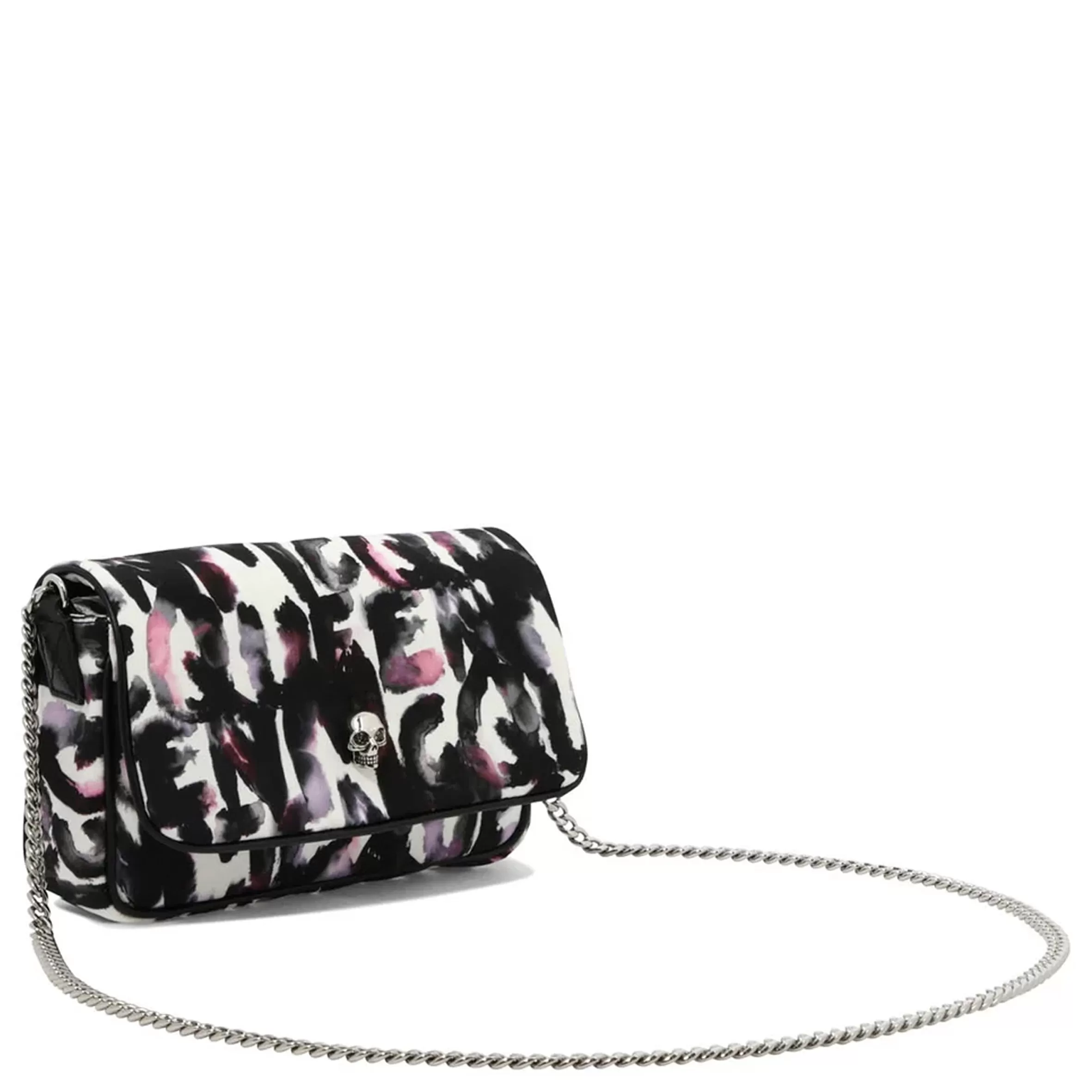 Skull Mini Bag Graffiti Nylon, Multi/Silver