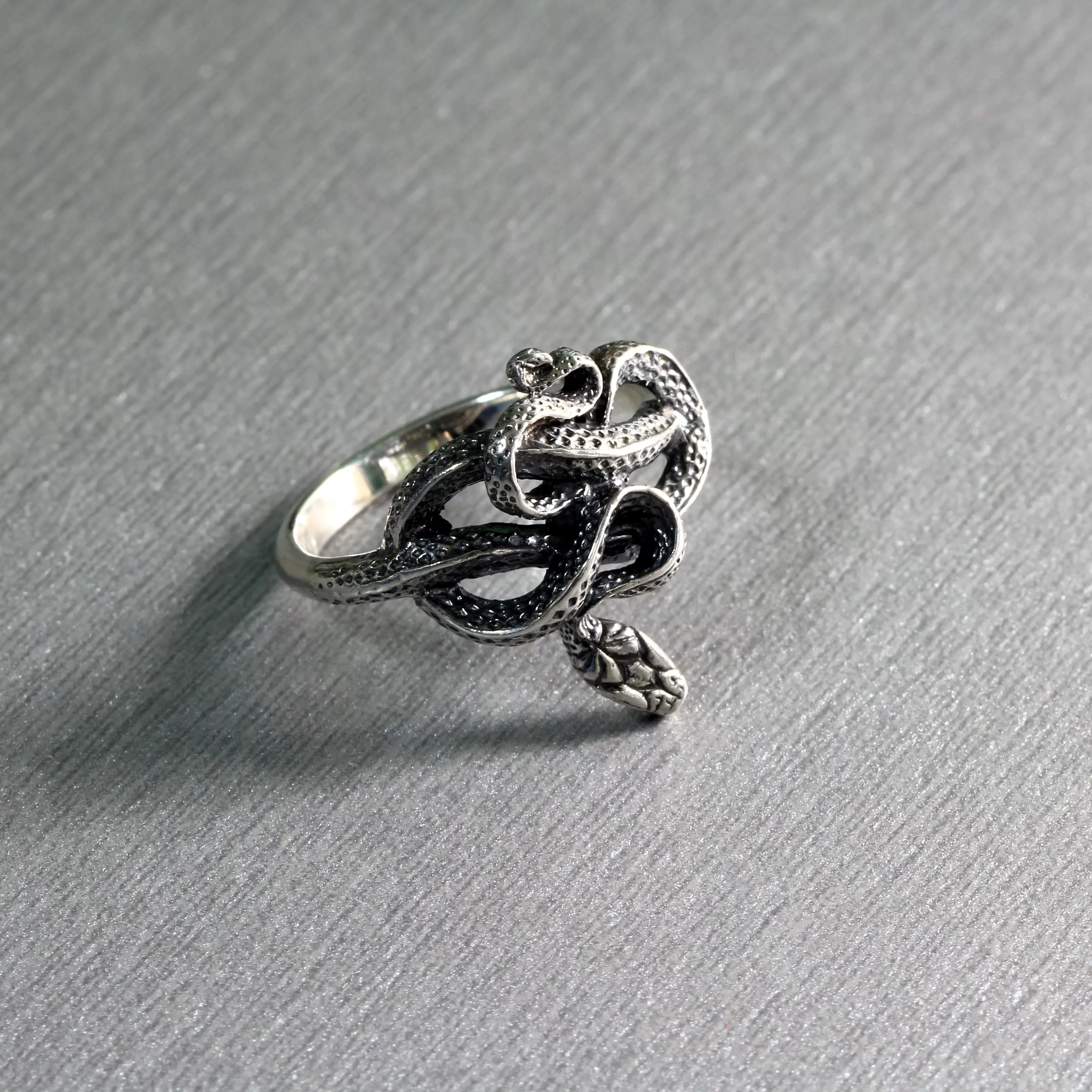 Snake Serpent Womens Ring Sterling Silver