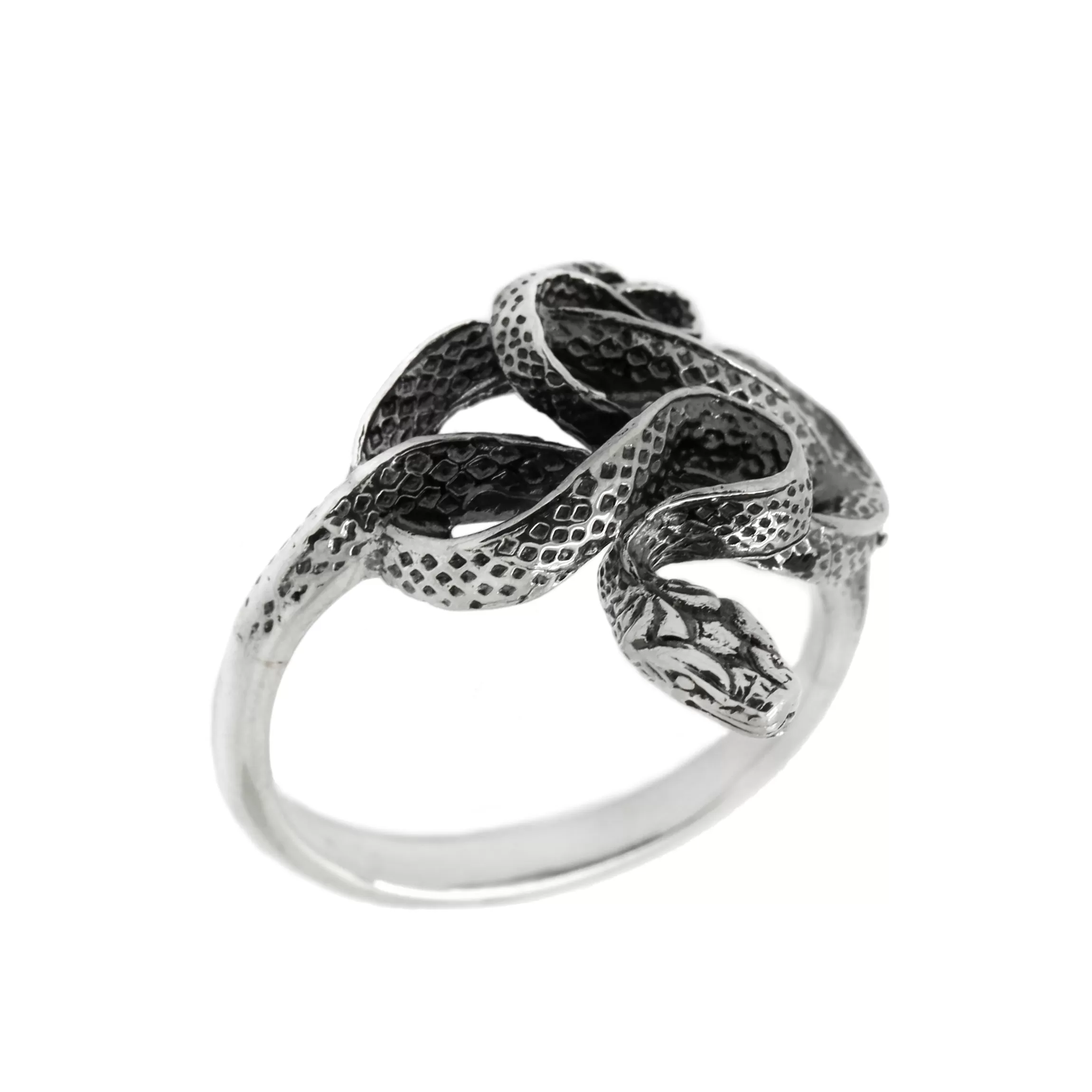 Snake Serpent Womens Ring Sterling Silver