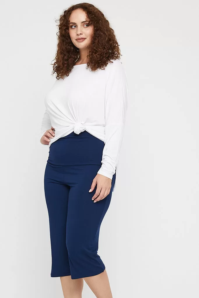 Softline Crop Pants - Navy