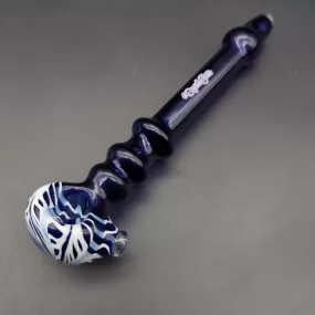 Sqwash Glass 7.25 Long Hand Pipe Webbed Design