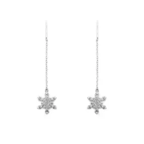 Stellar Snowflakes Threaded Earrings