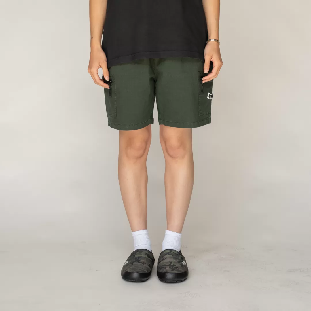 Summit Enzyme-Washed Ripstop Cargo Short - Ivy