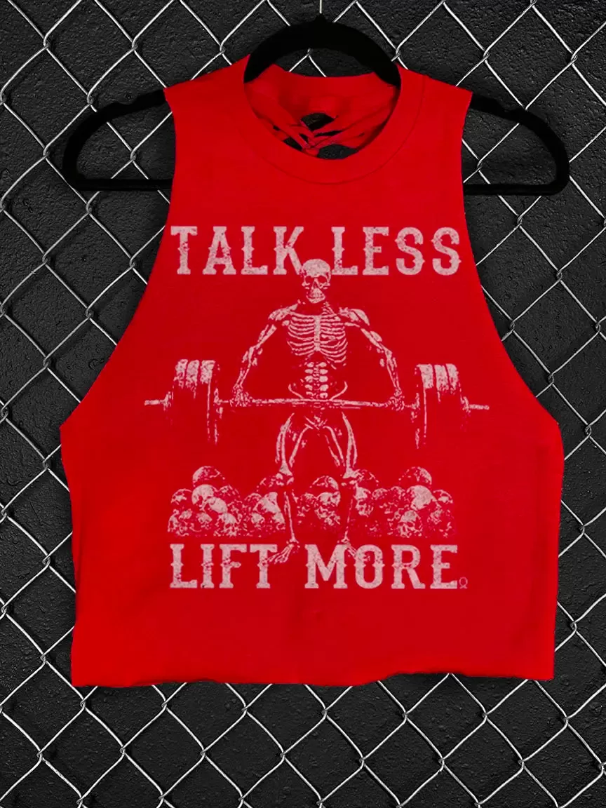 TALK LESS CROP TANK TOP*RED*