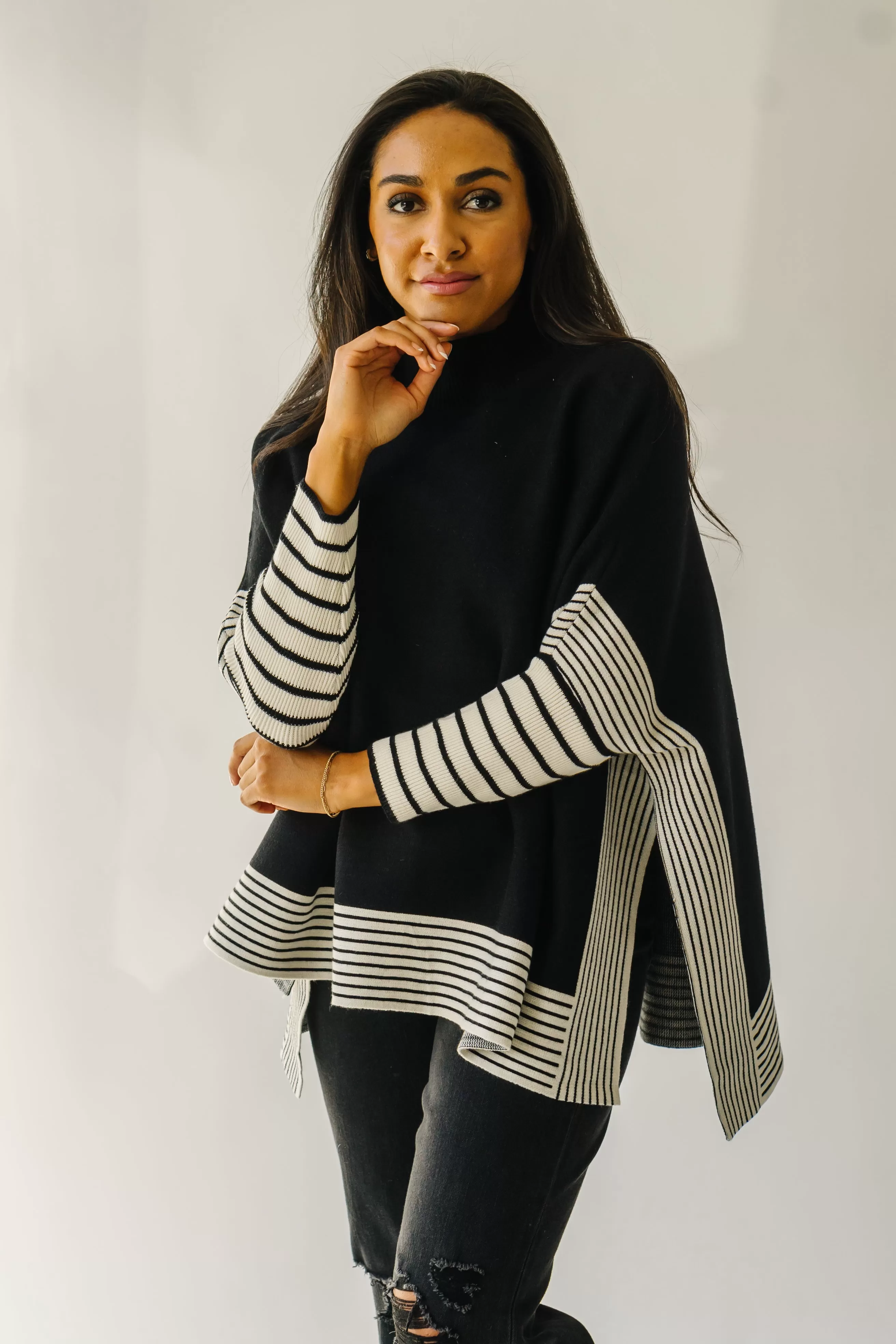 The Galva Oversized Knit Sweater in Black