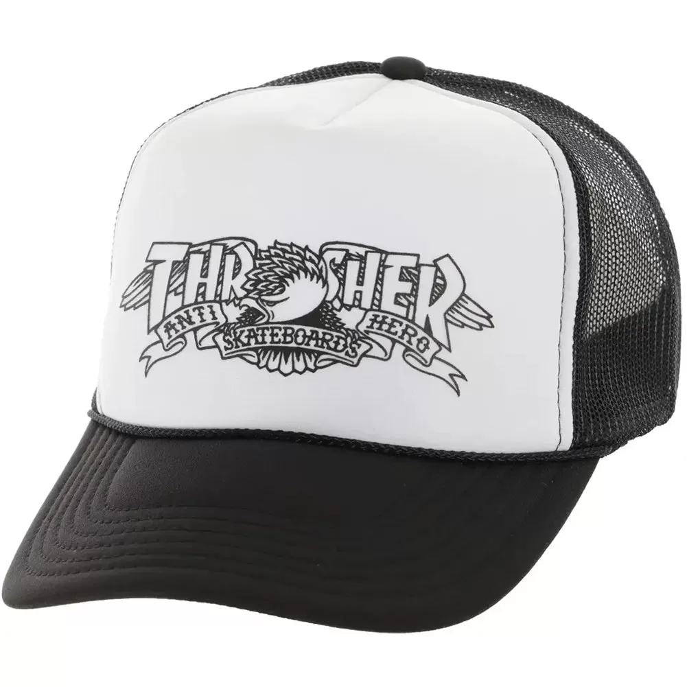 Thrasher X Antihero Banner Trucker Hat