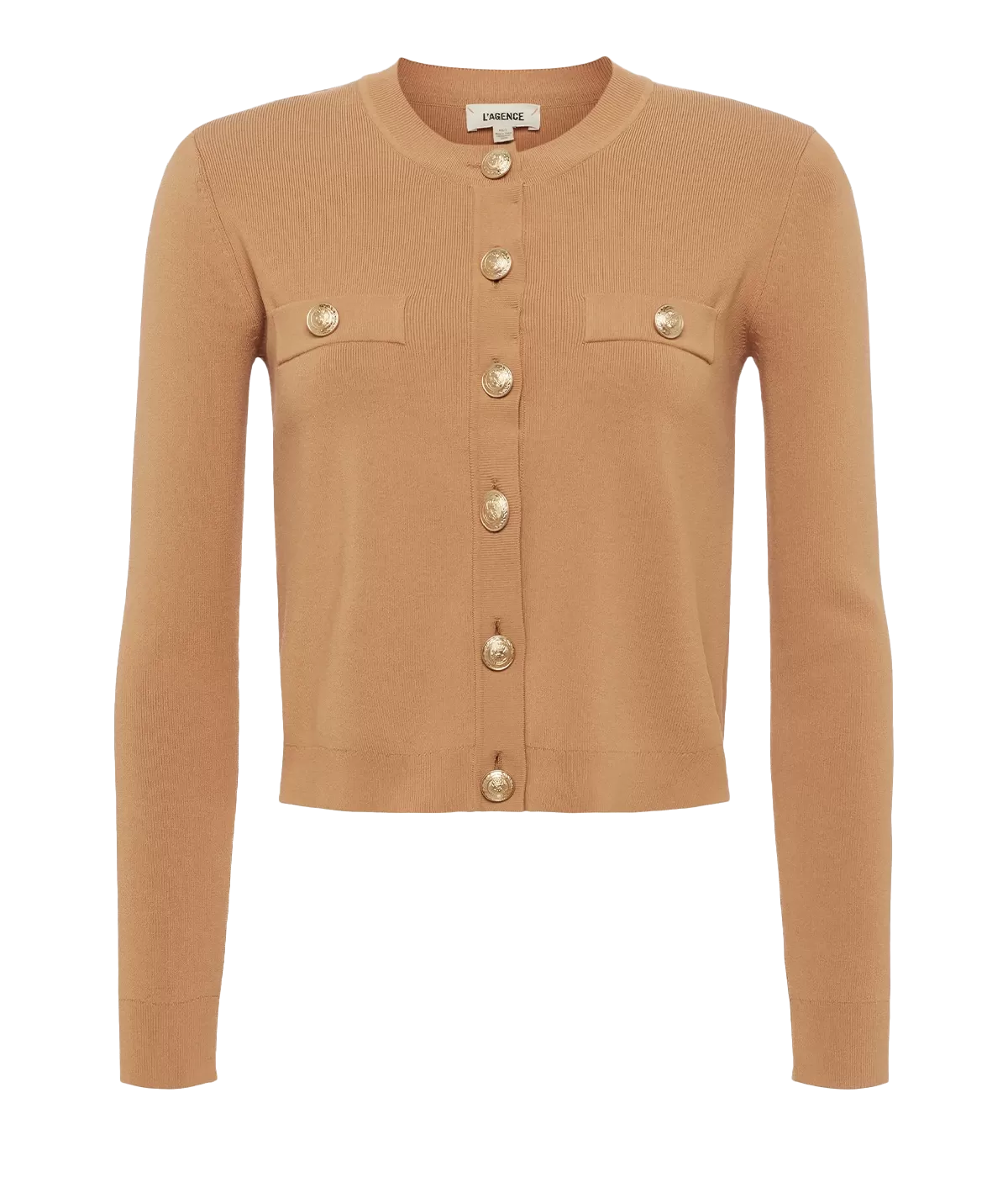 Toulouse Crop Cardigan in Soft Camel