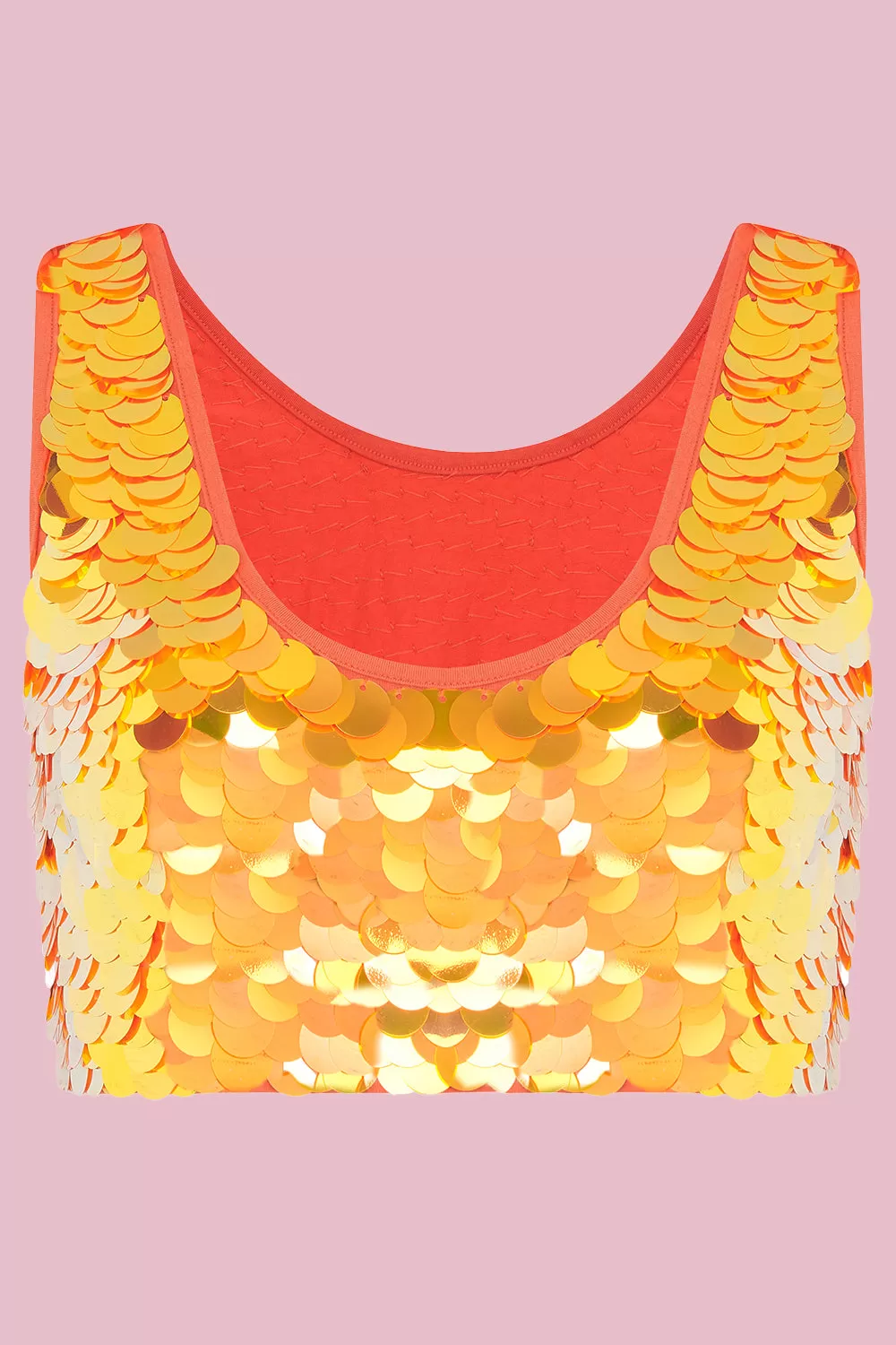 TWINKS SEQUIN CROP TOP - FOX