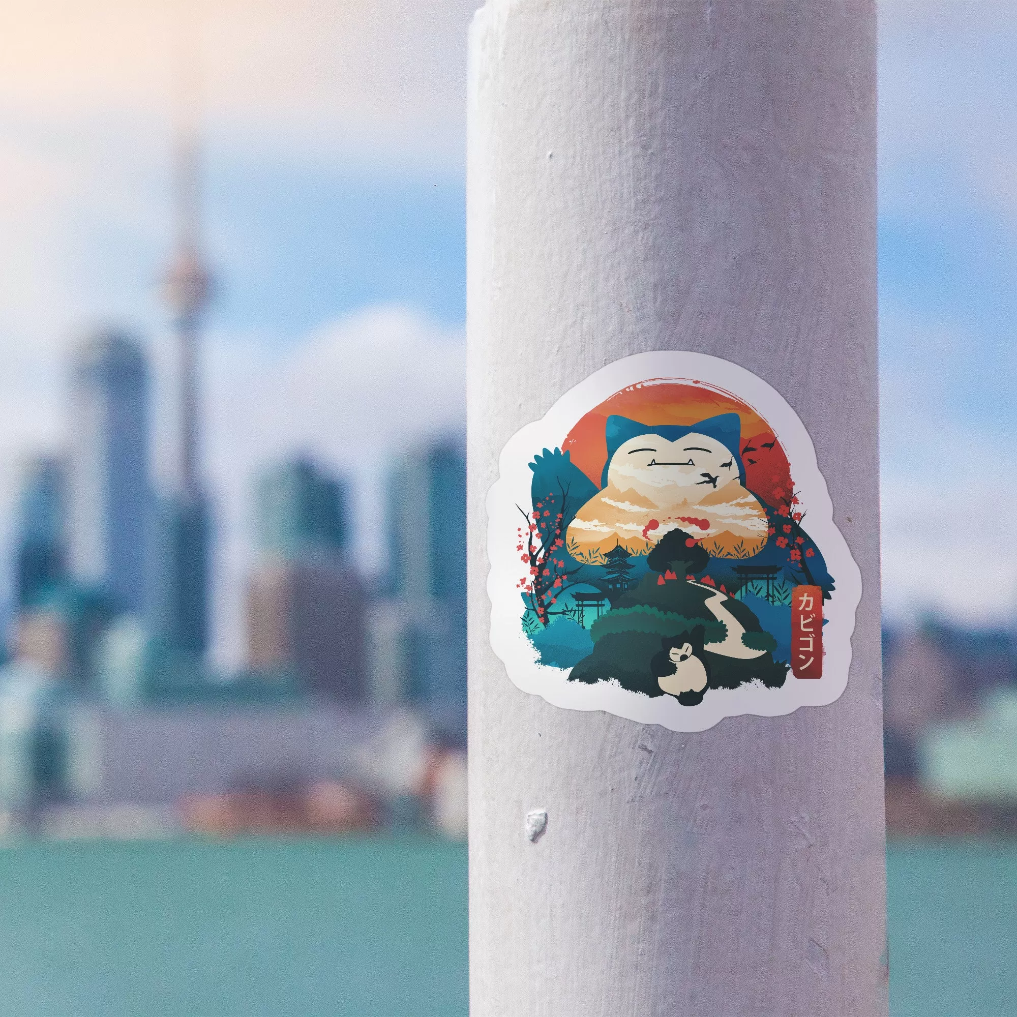 Ukiyo Snorlax Sticker