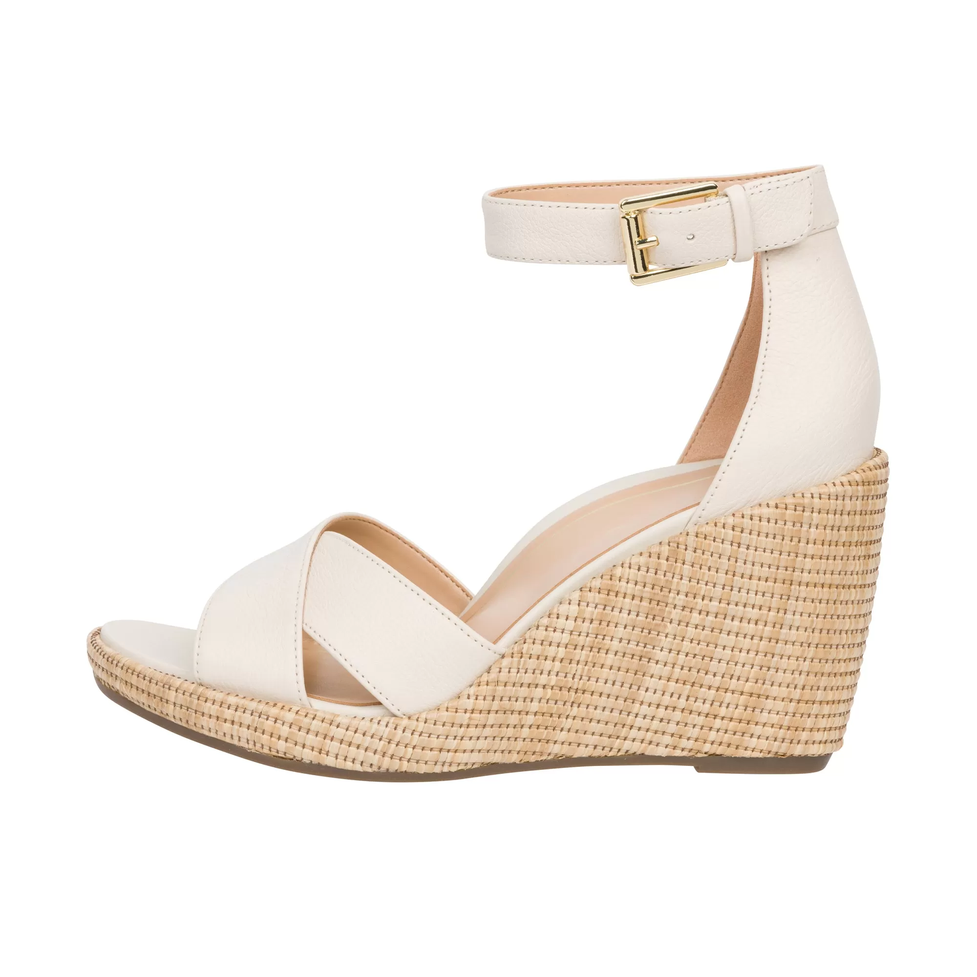 Vionic Womens Marina Wedge Sandal Cream